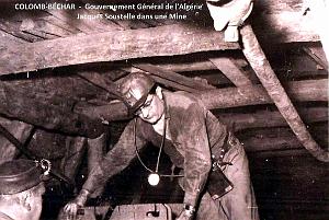 Colomb-Bechar - Gouverneur Jacques Soustelle dans la Mine